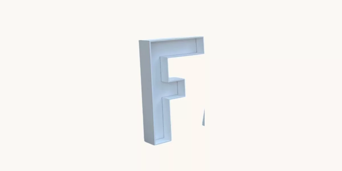 Lettre géante lumineuse F
