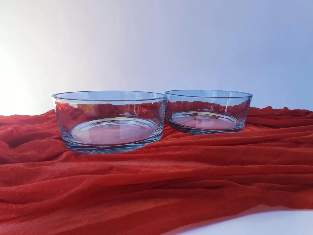 Coupe en verre transparente lot de 2