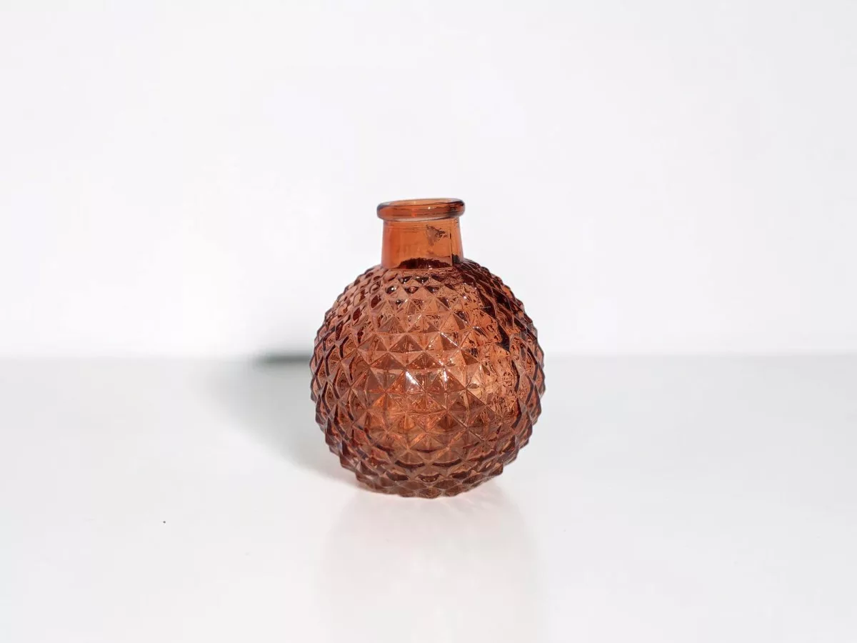 Vase boule cuivre terracota